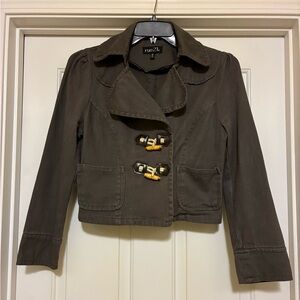 Rue21 Dark Brown Utility Jacket Size Medium